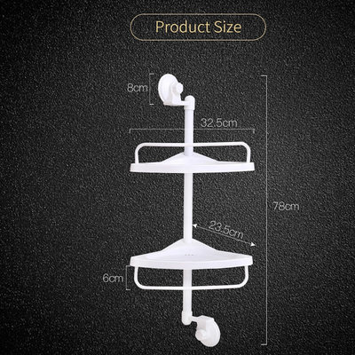 Decopatent Hoek Doucherekje - 2 Laags - Hangend Badrek - Douche rek - Hoogte verstelbaar - Badkamer - Doucherek - Zonder Boren