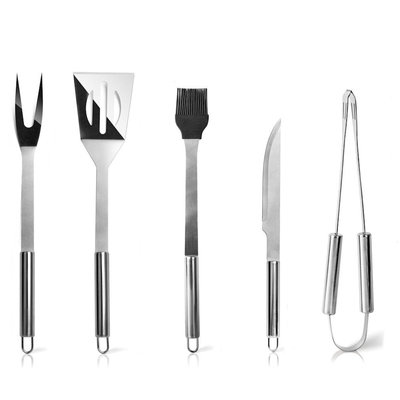 Decopatent BBQ Gereedschap SET - 6 Delig in Koffer - Barbecue - BBQ - Grill - Tang Spatel Grijptang Mes Vleesvork Insmeerborstel