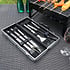 Decopatent BBQ Gereedschap SET - 6 Delig in Koffer - Barbecue - BBQ - Grill - Tang Spatel Grijptang Mes Vleesvork Insmeerborstel