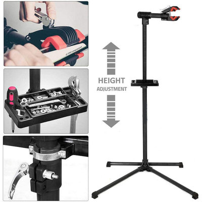 Decopatent Reparatie Montagestandaard Fiets - 360° Draaibaar - Gereedschapsbak - Fiets Reparatie - Montagesteun - Racefiets - Mtb