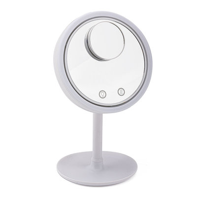 Decopatent Beauty Breeze Mirror - Make-Up Spiegel met LED Verlichting & Ventilatie - 360° Draaibaar - Make Up 5x Vergrootspiegel