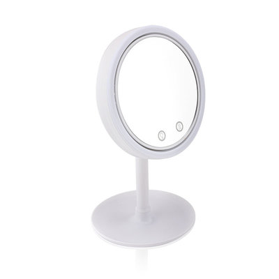 Decopatent Beauty Breeze Mirror - Make-Up Spiegel met LED Verlichting & Ventilatie - 360° Draaibaar - Make Up 5x Vergrootspiegel