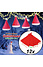 Decopatent 12 Stuks - MIX Kerstmuts met Verlichting - Kerstmuts Volwassenen met Lampjes - Inclusief Batterijen - Kerstmutsen voor Volwassenen