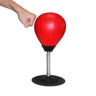 Decopatent Boksbal tafelmodel - Stressbal - Mini bokszak - Punching Ball - Tafel boksbal bureau op voet - Volwassenen & Kinderen