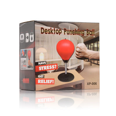 Decopatent Boksbal tafelmodel - Stressbal - Mini bokszak - Punching Ball - Tafel boksbal bureau op voet - Volwassenen & Kinderen