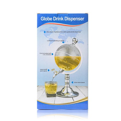 Decopatent Drankdispenser met kraantje - Wereldbol Globe Drank alcohol dispenser - Biertoren - Limonadetap - Tafeltap - Biertap