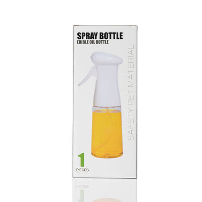 Decopatent Olijfolie Sprayer - Oliefles met Verstuiver - Afvallen - Voor Gezond Bakken en Koken - Kook Bakspray - 210ML - Wit