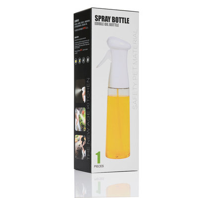 Decopatent Olijfolie Sprayer - Oliefles met Verstuiver - Afvallen - Voor Gezond Bakken en Koken - Kook Bakspray - 320ML - Wit