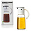 Decopatent Oliefles met Automatische schenktuit - Oliekan Glas - Olie dispenser fles voor olijfolie - Navulbaar - 300 ML - Zwart