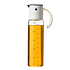 Decopatent Oliefles met Automatische schenktuit - Oliekan Glas - Olie dispenser fles voor olijfolie - Navulbaar - 500 ML - Zwart