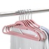 Kesper 6 STUKS Klerenhangers | Gemaakt van plastic met Broekspijp houder, 45 cm breed | Met Antislip | Broeklat | Kunststof klerenhanger | Kleur: ROSE / PINK | PAK VAN 6 STUKS