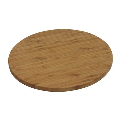 Kesper FSC® Houten Bamboe Draaiplaat / Draaiplateau | Diameter 35 Cm. | Roterende / Draaibare Plaat | Roterende serveerbord | Draaiende plank voor Kaas, Taart of andere Hapjes | Afm. 35 x 35 x 3 Cm.