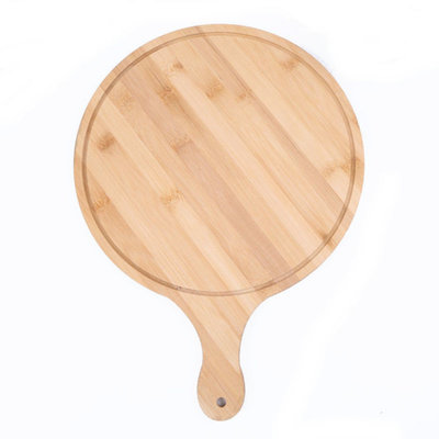 Decopatent Bamboe Pizzaschep voor Pizza's Ø35 Cm - Pizzaplank met handvat - Pizzaborden - Oven - Bbq - Serveerplank
