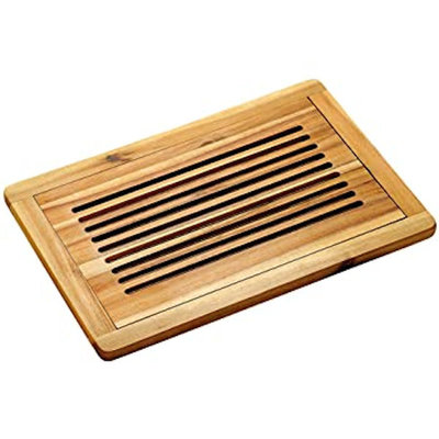 Kesper FSC Acacia Houten Broodsnijplank + Kruimelvanger | Broodplank hout met Brood Kruimel opvangbak | Brood snijplank met rooster | Snijplank voor brood | Afm. 47,5 x 32 x 2 Cm.