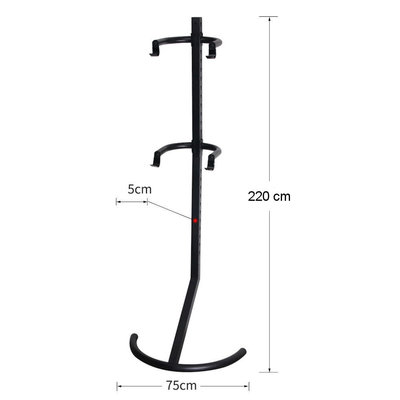 Decopatent Sterk Staand Fietsenrek om 2 fietsen op te hangen - Eenvoudig Compact Ophangen van 2 fietsen boven elkaar - Fiets ophangsysteem - Fiets Display Standaard Rek - Voor Racefiets MTB Mountainbike Electrische fietsen - Hoogte: 220 Cm. - Decopatent®