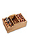 Kesper FSC® Houten Bakjes met Notenkraker - Rechthoekig - Nutcracker - Notenkrakers metaal met 2 noten bakjes - 25x16x10Cm - 3-Delige Set