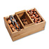 Kesper FSC® Houten Bakjes met Notenkraker - Rechthoekig - Nutcracker - Notenkrakers metaal met 2 noten bakjes - 25x16x10Cm - 3-Delige Set