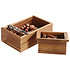 Kesper FSC® Houten Bakjes met Notenkraker - Rechthoekig - Nutcracker - Notenkrakers metaal met 2 noten bakjes - 25x16x10Cm - 3-Delige Set