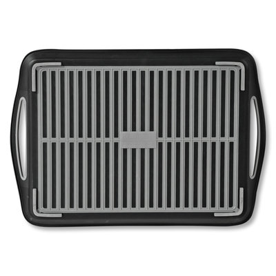 Kesper Dienblad Rechthoekig - Anti-slip Dienblad - Diep dienblad met antislip - Met handvatten - 45.5 x 32 x 4.5 Cm - Kleur: Zwart