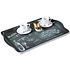 Kesper Dienblad Rechthoekig - Met Print Boun Appetito - Design koffie/Thee dienblad - Dienblad met handvatten - Melamine - 48x30x3.5 Cm