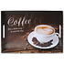 Kesper Dienblad Rechthoekig - Koffie Print - Design koffie / Thee dienblad - Diep Dienblad met handvatten - Melamine - 50 x 35 x 4.5 Cm