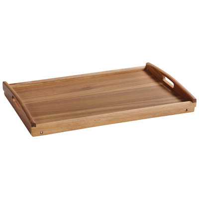 Kesper FSC® Acacia houten inklapbare bedtafel voor op bed met dienblad - Houten Bedtafelje - Laptoptafel - Ontbijt Bed - Bank dienblad