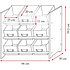 Kesper Staand Speelgoedrek - Opbergmeubel - Kindermeubel met 9 Textiele Manden - Voor het opbergen van speelgoed - Afm: 66 x 30 x 59 Cm