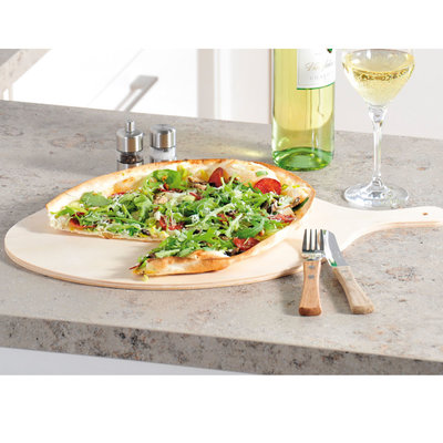 Kesper FSC® Houten Pizzaschep voor Pizza's Ø30 Cm - Pizzaplank met handvat - Pizzaborden - Oven - Bbq - Serveerplank voor pizza of brood