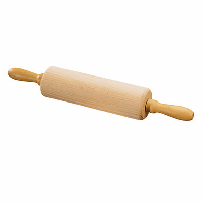 Kesper Kinder Deegroller rolstok met handvat - FSC® Beukenhout antikleef - 23x4.5x4.5 Cm - Deegrolstok kinderen - Rolgedeelte 11.5xØ4.5Cm