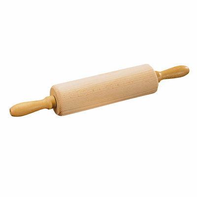 Kesper Kinder Deegroller rolstok met handvat - FSC® Beukenhout antikleef - 23x4.5x4.5 Cm - Deegrolstok kinderen - Rolgedeelte 11.5xØ4.5Cm