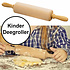 Kesper Kinder Deegroller rolstok met handvat - FSC® Beukenhout antikleef - 23x4.5x4.5 Cm - Deegrolstok kinderen - Rolgedeelte 11.5xØ4.5Cm