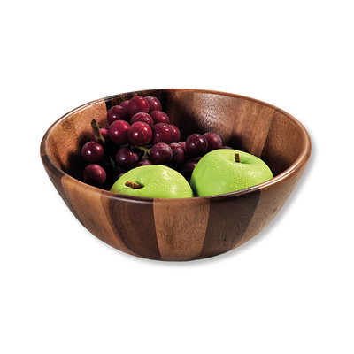 Kesper FSC® Acacia houten Fruitschaal Ø23 Cm - Saladeschaal rond - Slakom - Schaal - Serveerschaal voor Fruit of Salades - 23x23x10 Cm