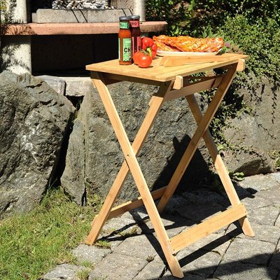 Kesper Grillmeister - Inklapbare Bijzettafel - FSC®  Hout - Bijzettafel voor in Huis of BBQ - Barbecue opklapbaar tafel - Afm 60x45x79 Cm