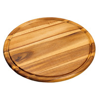 Kesper FSC® Acazia houten Vleesbord Ø30 Cm - Acazia Hout - Vlees plaat - Vleesplank - Bord - Vlees & Brei serveerplank - 30 x 30 x 1.5 Cm