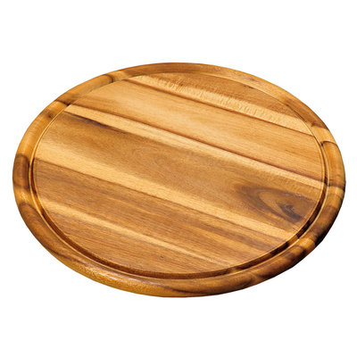 Kesper FSC® Acazia houten Vleesbord Ø30 Cm - Acazia Hout - Vlees plaat - Vleesplank - Bord - Vlees & Brei serveerplank - 30 x 30 x 1.5 Cm