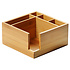 Kesper Servettenhouder & Bestekhouder in 1 - FSC® Bamboe hout - Houder voor Servetten en bestek - Serverhouder - Afm 18 x 18 x 9 Cm