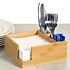 Kesper Servettenhouder & Bestekhouder in 1 - FSC® Bamboe hout - Houder voor Servetten en bestek - Serverhouder - Afm 22 x 18 x 9 Cm