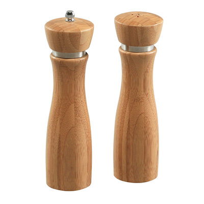 Kesper 2-Delige SET Pepermolen & Zoutstrooier - FSC® Bamboe hout - Ø6 Hoogte 21.5 Cm - Zout strooier en peper molen - Keramisch maalwerk