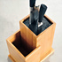 Kesper FSC® Bamboe houten - Messenblok zonder messen - Messenhouder met vak keukengerei houder - Messenblok Universeel - 18.5x12.7x24 Cm