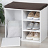 Kesper Schoenenbank - 5 paar schoenen met Zitkussen & Opbergvakken - Open Schoenenkast - FSC® hout - Afm 51.5 x 29.5 x 48 Cm - Wit