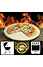 Kesper Grillmeister - Pizzasteen voor Bbq of Oven - Ø33 cm - Pizzasteen met handvat - Barbecue of in oven - Pizzaplaat - Pizza Stone Rond