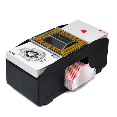 Decopatent Decopatent® Automatische kaartenschudmachine voor speelkaarten - Kaartenschudder op batterijen - Poker - Blackjack - Card Shuffer