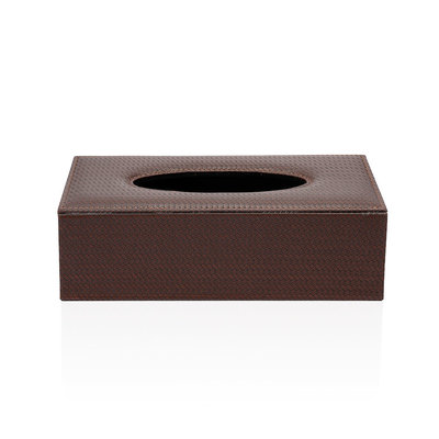 Decopatent Decopatent® Tissue box Kunstleer - Tissues Tissuedoos - Luxe doos voor Servetten - Zakdoekjeshouder - Tissue box houder - Bruin