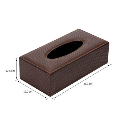 Decopatent Decopatent® Tissue box Kunstleer - Tissues Tissuedoos - Luxe doos voor Servetten - Zakdoekjeshouder - Tissue box houder - Bruin