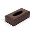 Decopatent Decopatent® Tissue box Kunstleer - Tissues Tissuedoos - Luxe doos voor Servetten - Zakdoekjeshouder - Tissue box houder - Bruin