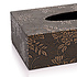 Decopatent Decopatent® Tissue box Kunstleer - Tissues Tissuedoos - Luxe doos voor Servetten - Zakdoekjeshouder - Tissue - Bruin Bloem motief