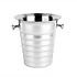Decopatent Decopatent® RVS ijsemmer - Champagne ijs emmer met handvat - Champagnekoeler - Drankemmer - Wijnkoeler - 26x22x22.5 Cm - Zilver