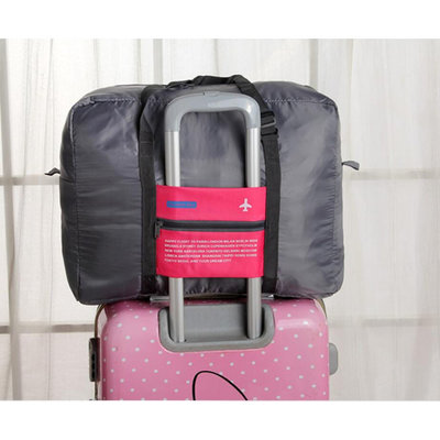 Decopatent Decopatent® Reistas Flightbag - Handbagage koffer reis tas - Travelbag - Organizer Opvouwbaar - Tas voor aan je koffer - Rose