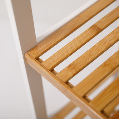 Decopatent Decopatent® Schoenenrek voor 12 paar schoenen - Schoenen Rek bamboe hout met 3 etages - Opbergrek - badkamerrek - 60 x 25 x 66 Cm