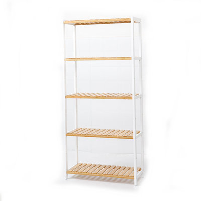 Decopatent Decopatent® Schoenenrek voor 20 paar schoenen - Schoenen Rek bamboe hout met 5 etages - Opbergrek - badkamerrek - 60 x 25 x 132 Cm